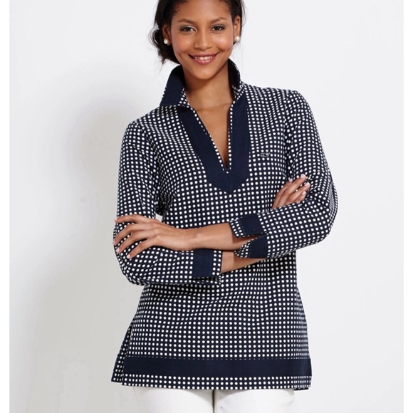 Vineyard Vines Polkadot Navy Tunic - Picture 1 of 5